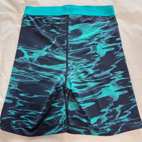 Nike Pro Turquoise Wave Bike Shorts - Picture 7 of 8